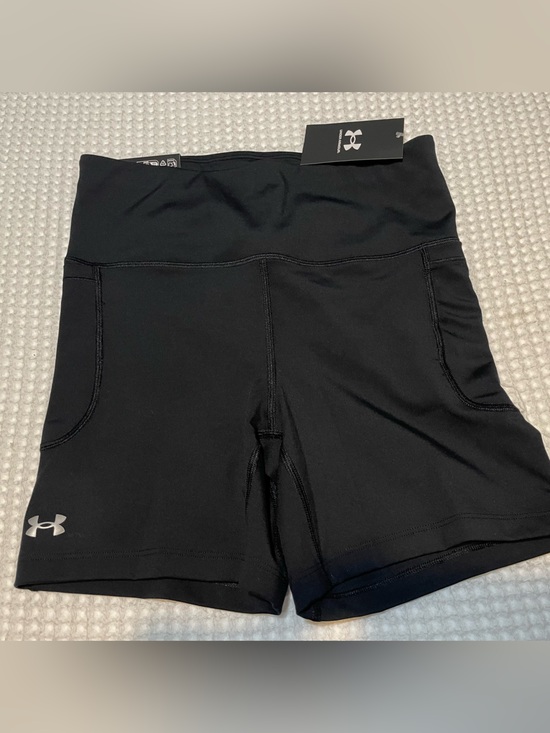 Under Armour Pants - NWT Under Armour Black Fitted High-Waist Middy Performance Women's Shorts